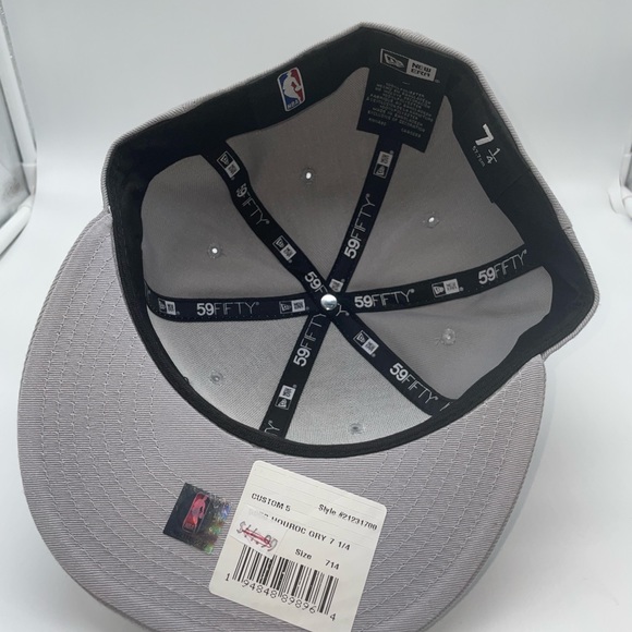 H-TOWN Cap New EraHouston Rockets Hoop Team 59FIFTY Gray Fitted Size 7 1/4 - Picture 6 of 8